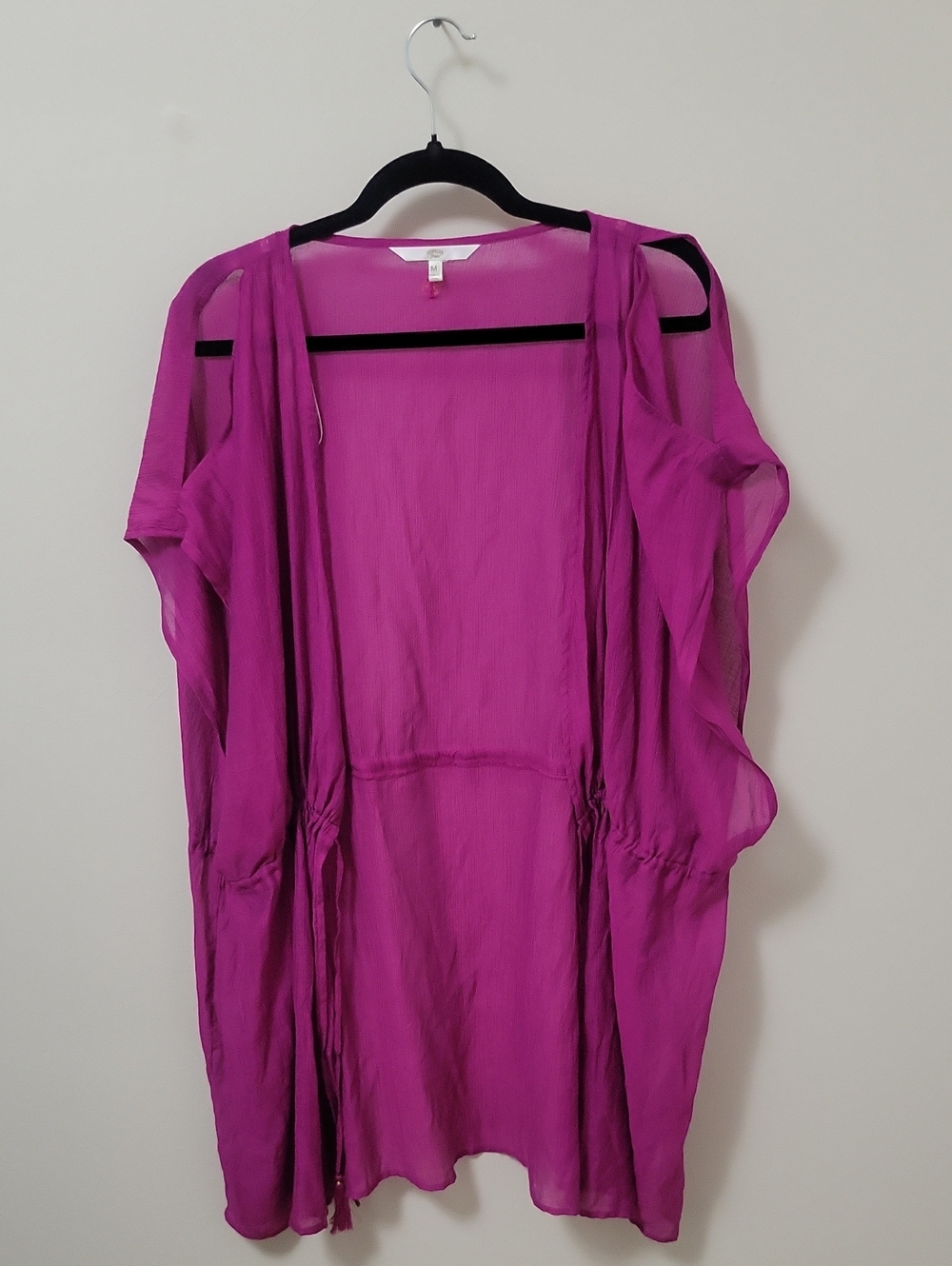 Women’s Sheer Magenta Swim Coverup - Unbranded